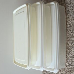 Stackable Food Storage Containers - White